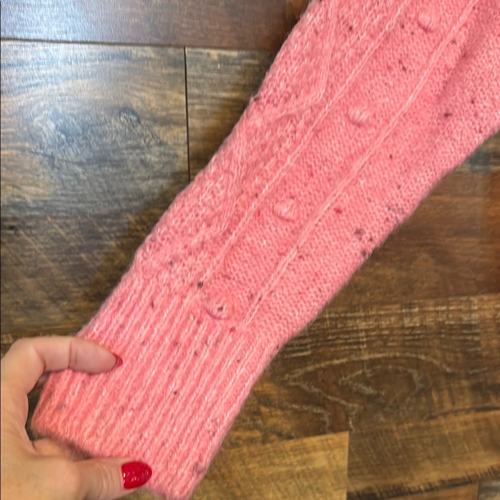 Old Navy Pink Crew Neck Cable Knit Sweater - Picture 5 of 5